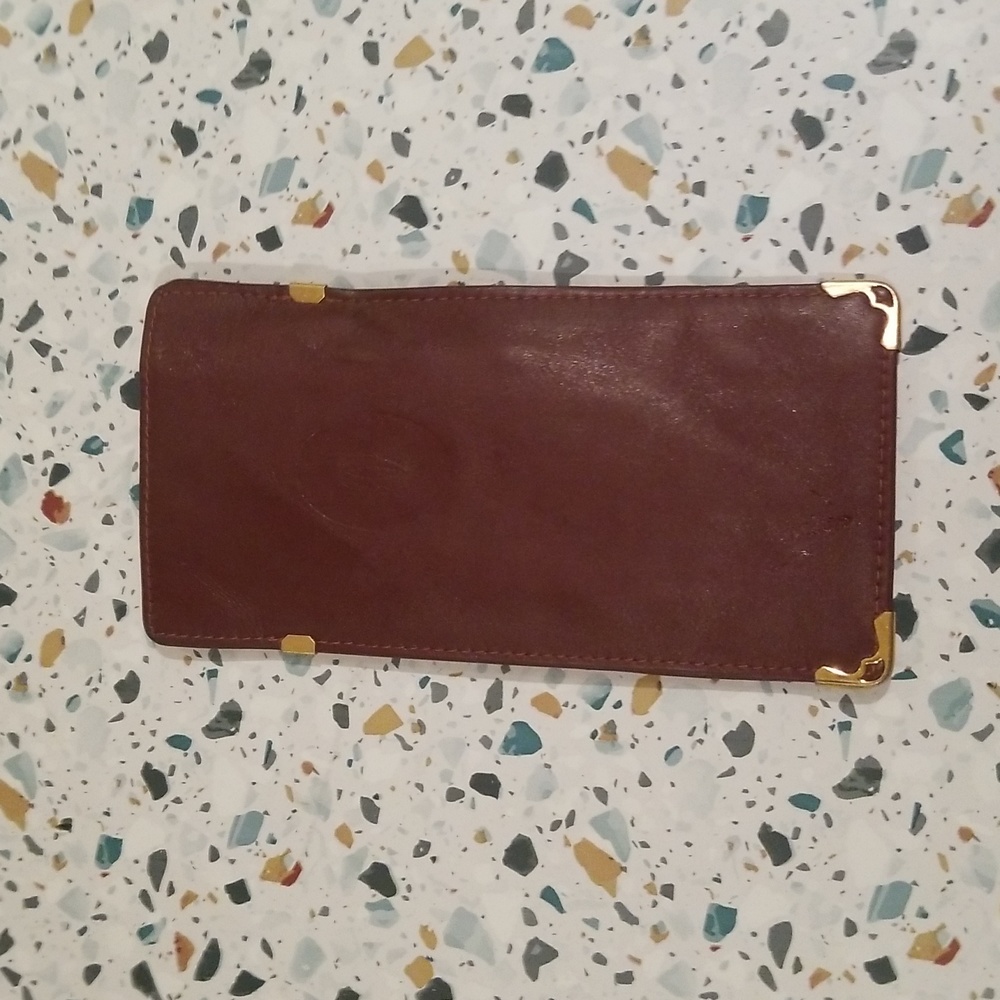 Vintage Cartier Burgundy Sunglass holder